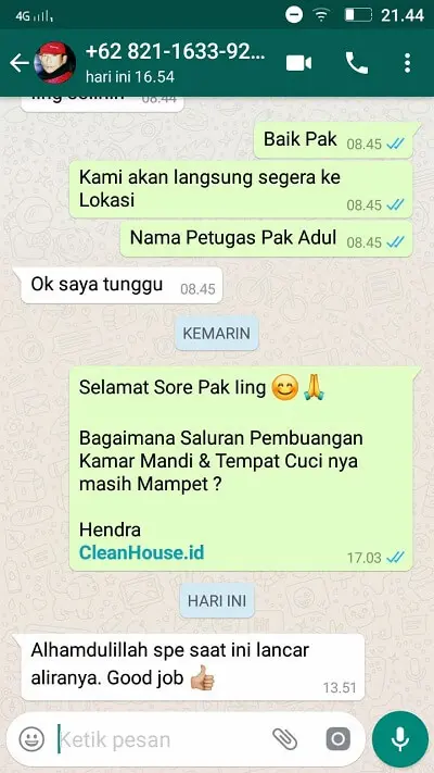 testimoni pelanggan clean house